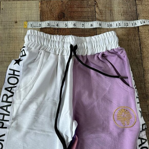 Black Pharaoh Womens Sweat suite set short sleeve top short joggers pink purple - Picture 14 of 16